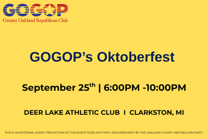Event flyer: GOGOP Oktoberfest