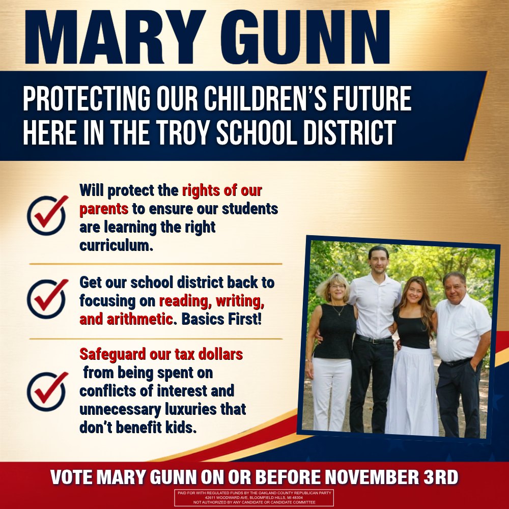 Mary Gunn: protecting our children’s future in the Troy School District